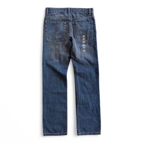 OLD NAVY Boys Straight Jeans Sz 12 Reg Skinny Straight Leg Adjustable Waist NEW - Picture 4 of 9